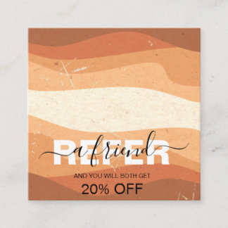 Elegante Berufliche Orange Terracotta auf dem Mont Empfehlungskarte