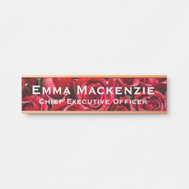 Elegante Berufliche Rote Rosen Türschild