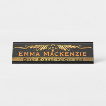 Elegante Berufliche Schreibtischnamensplatte