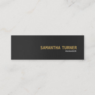 Elegante, Berufliche Schwarz-Textur Mini Visitenkarte