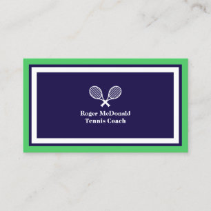 Elegante berufliche Tennislogoart Visitenkarte