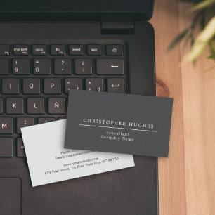 Elegante Beschaffenheits-graue weiße Linie Visitenkarte