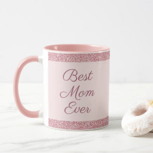 Elegante Best Mama je Rose Gold Glitzer Template Tasse