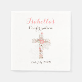 Elegante Bestätigung des Blumenkreuzes Serviette