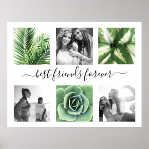 Elegante beste Freunde für immer 6 Foto Collage Poster