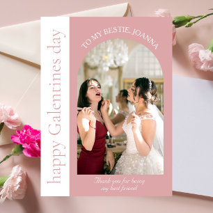 Elegante beste Freundinnen Galentines Tag Bestie F Feiertagskarte