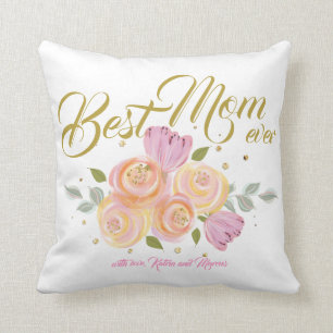 Elegante beste Mama überhaupt personalisiert Kissen