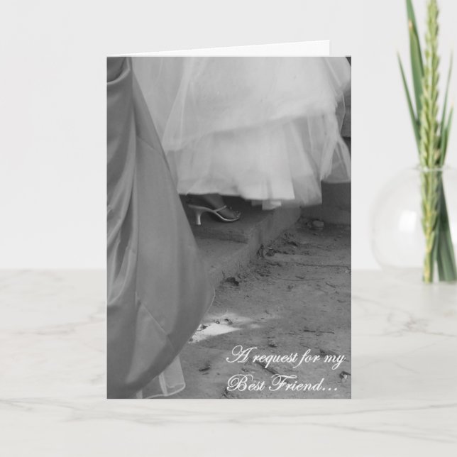 Elegante bester Freund-Trauzeugin-Antrag-Karte Einladung (Vorderseite)