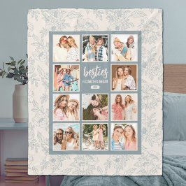 Elegante Besties BESTE FREUNDIN Foto Collage mit N Fleecedecke