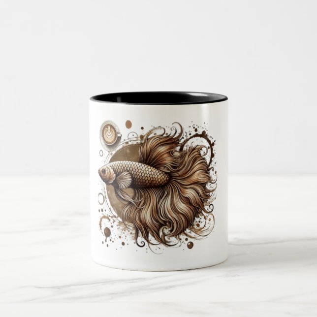 Elegante Betta Fish Coffee Tasse Artistic Watercol (Mittel)