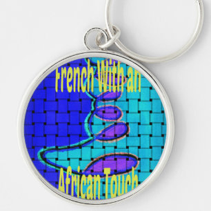 Elegante Bewegung French Blue Gewebte Tote & Fr Schlüsselanhänger