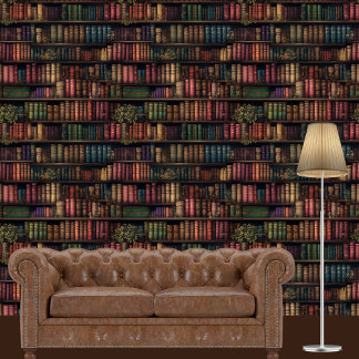 Elegante Bibliotheken Tapete