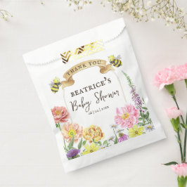 Elegante Bienen- und Wildblume-Babydusche Vielen D Geschenktütchen