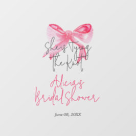 Elegante Bindung des knospenrosa Brautparty Fensteraufkleber