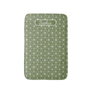 Elegante Bio Grüne Form Kunst für Geschenke Badematte