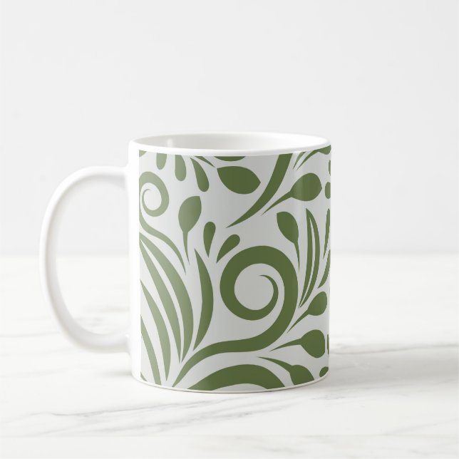 Elegante Bio Grüne Form Kunst für Geschenke Kaffeetasse (Links)