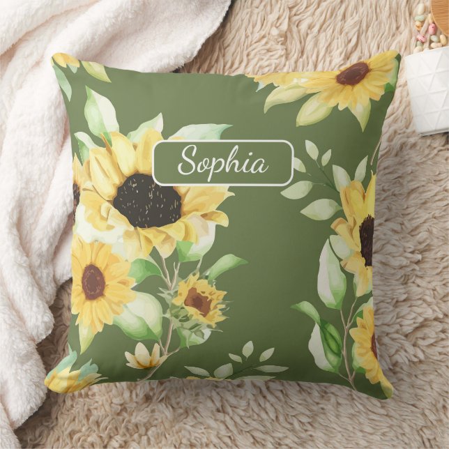 Elegante Bio Grüne Form Kunst für Geschenke Kissen (Decke)