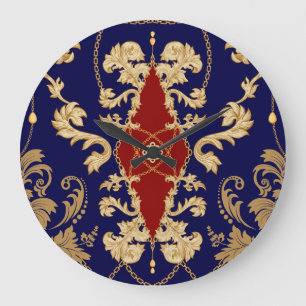 Elegante Birnen: Vintag nahtlos Große Wanduhr