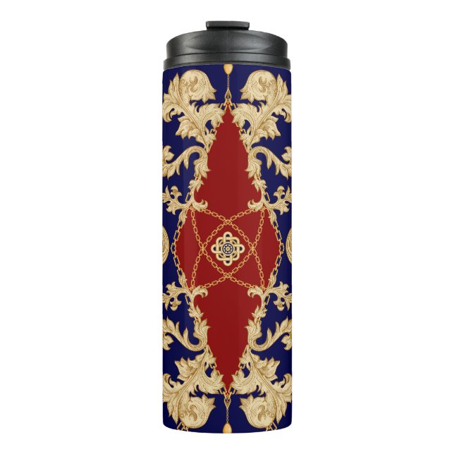 Elegante Birnen: Vintag nahtlos Thermosbecher (Vorderseite)