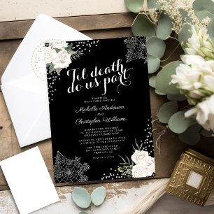 Elegante 'Bis dass der Tod uns scheidet' Hochzeit Einladung