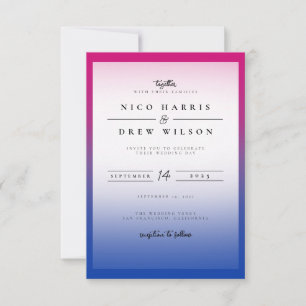 Elegante bisexuelle Stolz-Hochzeit  Einladung
