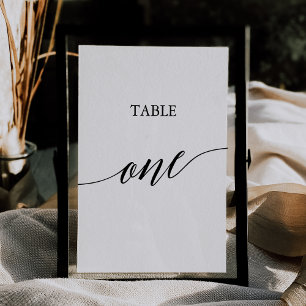 Elegante Black 12x18 Printable Table One Tischnumm Einladung
