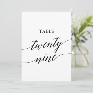 Elegante Black 12x18 Printable Tischnummer 29