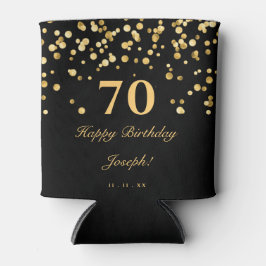 Elegante Black and Gold 70. Geburtstagsparty Dosenkühler
