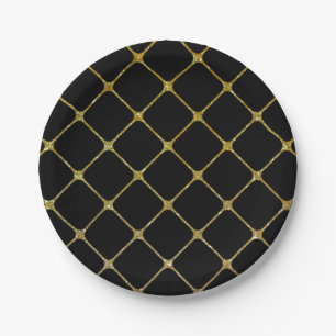 Elegante Black and Gold Design Paper Party Teller