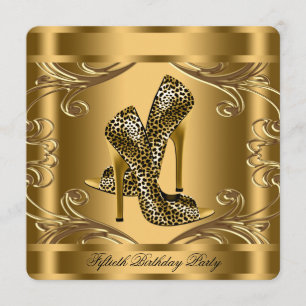Elegante Black and Gold Geburtstagsparty Einladung