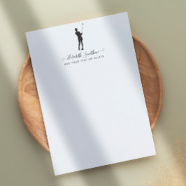 Elegante Black and White Golf Personal Stationery Briefbogen