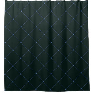ELEGANTE BLACK BLUE PATTERN SHOWER CURTAN DUSCHVORHANG