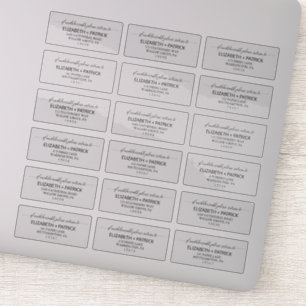 Elegante Black Calligraphy Rücksendeadressen-Aufkl Aufkleber