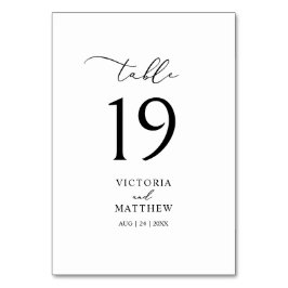 Elegante Black Calligraphy Tischnummer