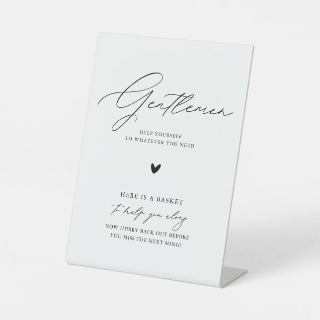 Elegante Black Calligraphy Wedding Bad Basket Sockelschild (Vorderseite)