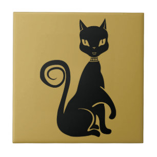 Elegante Black Cat Fliese