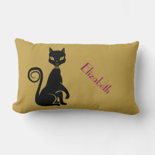 Elegante Black Cat Lendenkissen