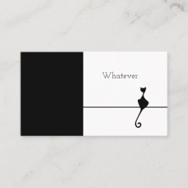 Elegante Black Cat Visitenkarte