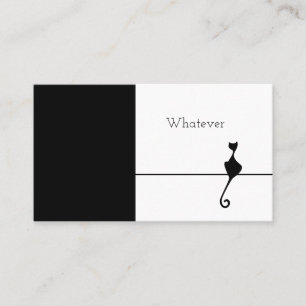 Elegante Black Cat Visitenkarte