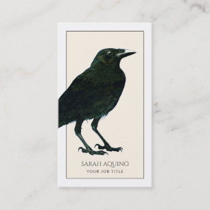Elegante Black Crow Business Card Visitenkarte