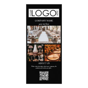 Elegante Black Event Planning Business 3 Fotos Werbekarte