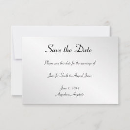 Elegante Black Floral Gay Wedding Save the Date
