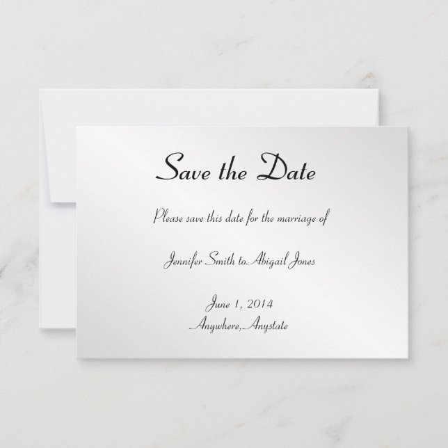 Elegante Black Floral Gay Wedding Save the Date (Vorderseite)