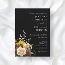 Elegante Black Floral Wedding