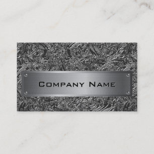 Elegante Black Foil Silver Plate Business Card Visitenkarte