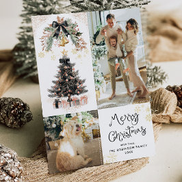 Elegante Black & Gold Bows Frohe Weihnachten 2 Fot