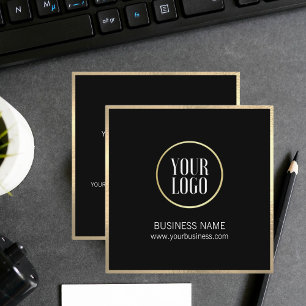 Elegante Black Gold Business Card   LOGO Telefonnummerkarte