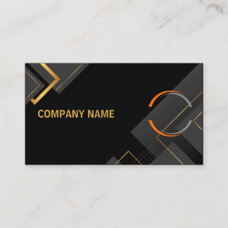 Elegante Black & Gold Business Card | Modernes Cor Visitenkarte