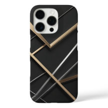 Elegante Black & Gold Moderne iPhone Case