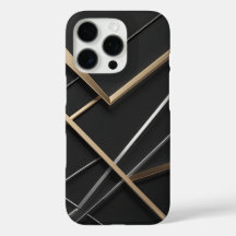 Elegante Black & Gold Moderne iPhone Case
